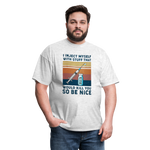 Be Nice To Diabetics Insulin Humor Unisex T-Shirt - light heather gray