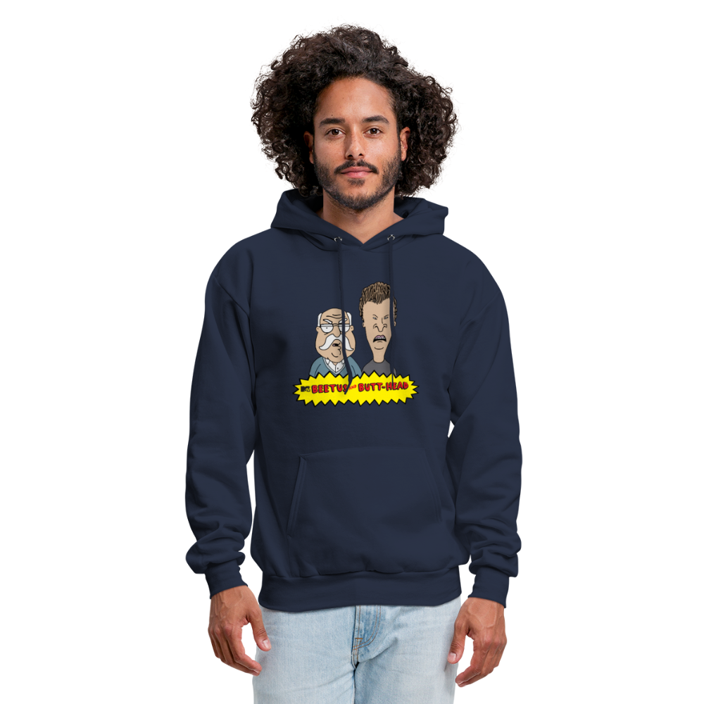 Beetus and Butthead Mashup Adult Unisex Comfort Hoodie - navy