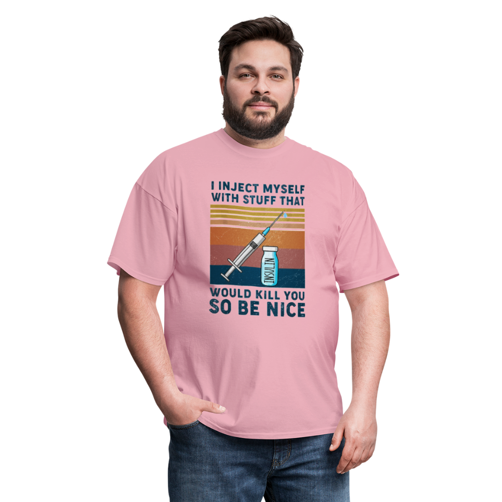 Be Nice To Diabetics Insulin Humor Unisex T-Shirt - pink