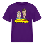 Beetus and Butthead kids diabetes humor T-shirt in purple
