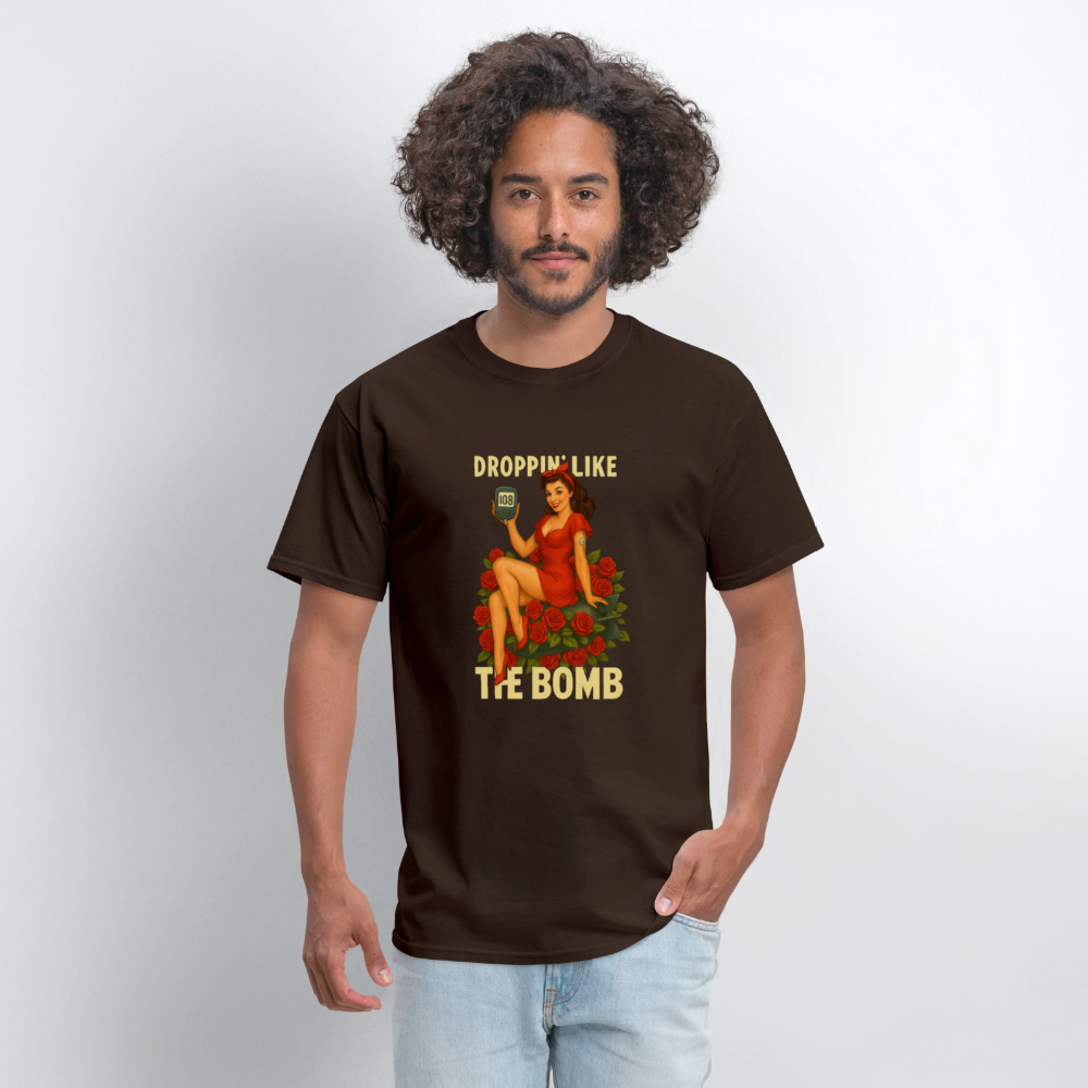 Droppin' Like The Bomb Diabetic Humor Unisex Comfort T-Shirt - brown