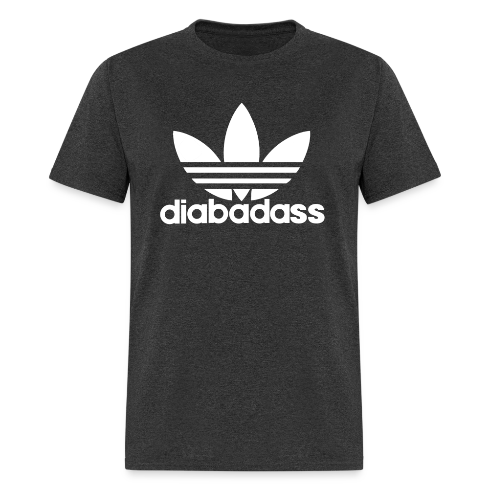 Diabadass 3 Leaf Diabetes Warrior Premium Unisex T-Shirt - heather black