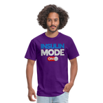 Insulin Mode "ON" Adult Diabetic Humor Unisex T-Shirt - purple