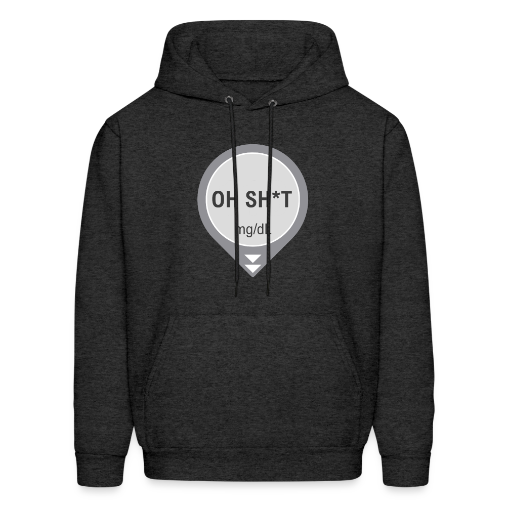 Dexcom Oh Sh*t Crash Alert Humor Humor Unisex Contrast Hoodie - charcoal grey