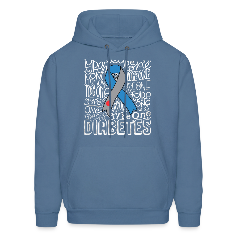 Diabetes Awareness Ribbon Unisex Softstyle Hoodie - denim blue