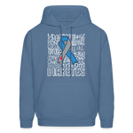 Diabetes Awareness Ribbon Unisex Softstyle Hoodie - denim blue