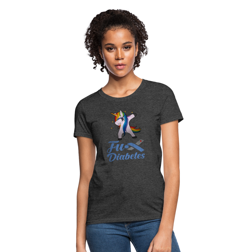 Ladies Fu** Diabetes Humor Premium Women's T-Shirt - heather black