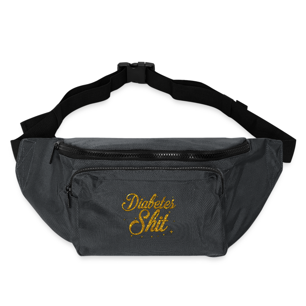 Diabetes Sh*t Cross Body Waist Pack Bag - charcoal gray