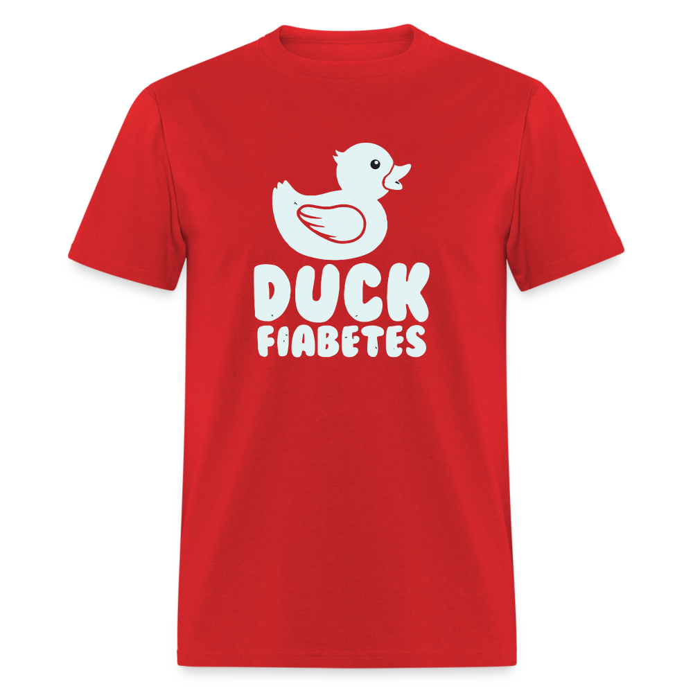 Duck Fiabetes Funny Diabetic Humor Unisex Softyle T-Shirt - red