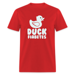 Duck Fiabetes Funny Diabetic Humor Unisex Softyle T-Shirt - red