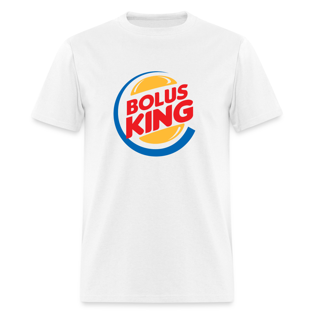 Bolus King "BK Parody" Morale Humor Adult Unisex Classic T-Shirt - white