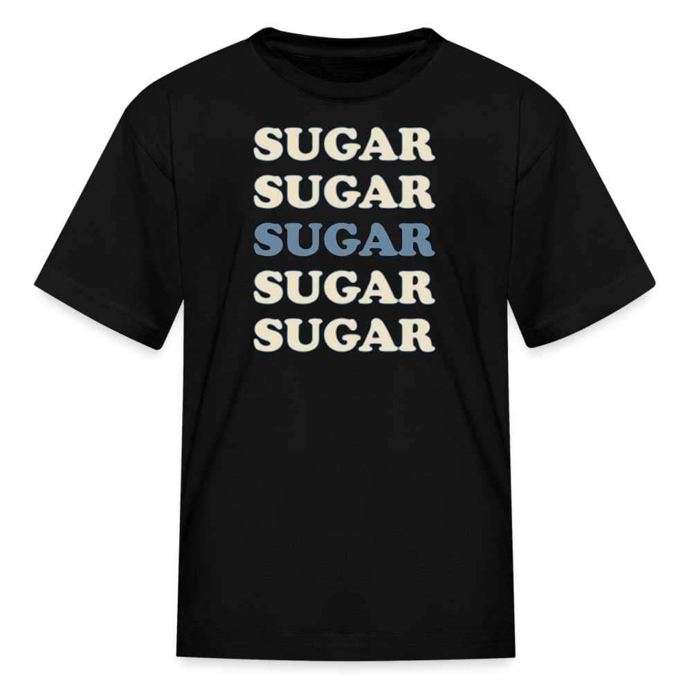 Hey Sugar Sugar Type 1 diabetes humor kids T-shirt in black