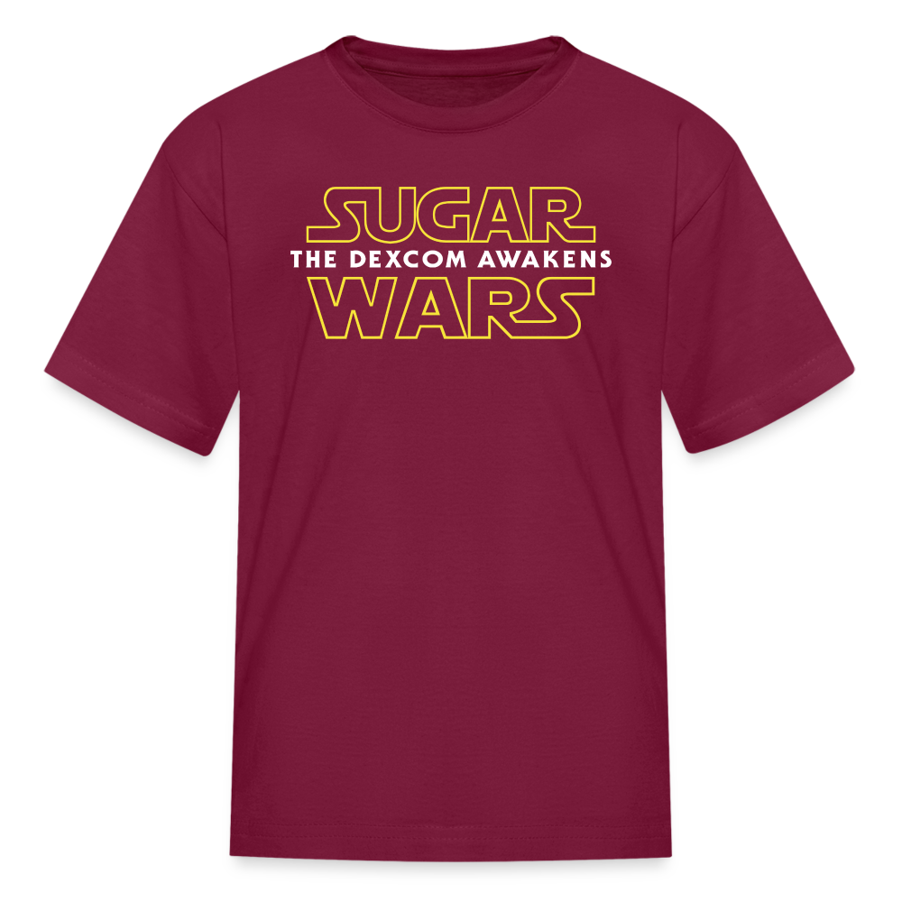 Sugar Wars "The Dexcom Awakens" (2021) Kids & Youth T-Shirt - burgundy