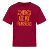 Zombies Ate My Pancreas Halloween Kids' T-Shirt - dark red