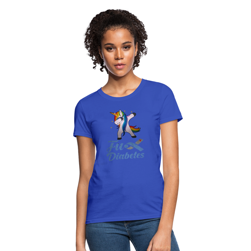 Ladies Fu** Diabetes Humor Premium Women's T-Shirt - royal blue
