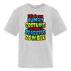 Human Costume & Diabetic Zombie Halloween Funny Kids Youth T-Shirt - heather gray