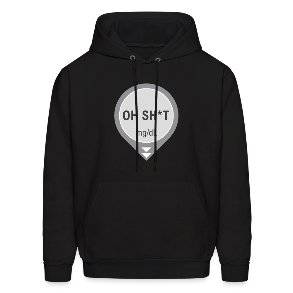 Dexcom Oh Sh*t Crash Alert Humor Humor Unisex Contrast Hoodie - black