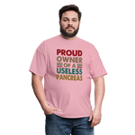 Proud Owner Of A Useless Pancreas Softstyle Unisex T-Shirt - pink