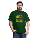 Human Costume Diabetic Zombie T-Shirt Halloween Humor : Unisex Tee Shirt - forest green