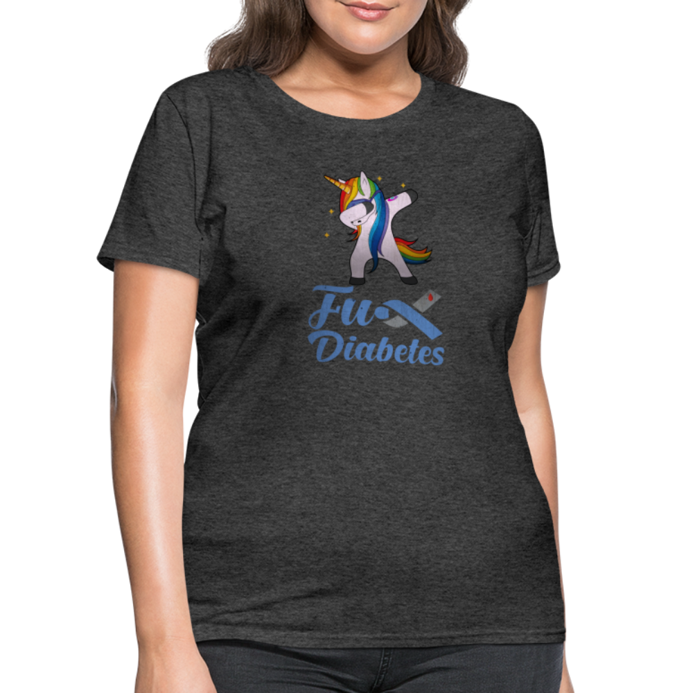 Ladies Fu** Diabetes Humor Premium Women's T-Shirt - heather black