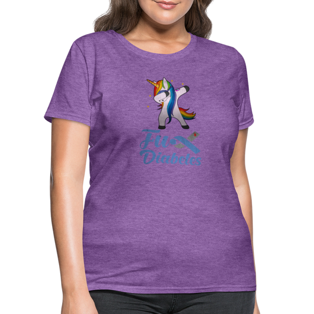 Ladies Fu** Diabetes Humor Premium Women's T-Shirt - purple heather