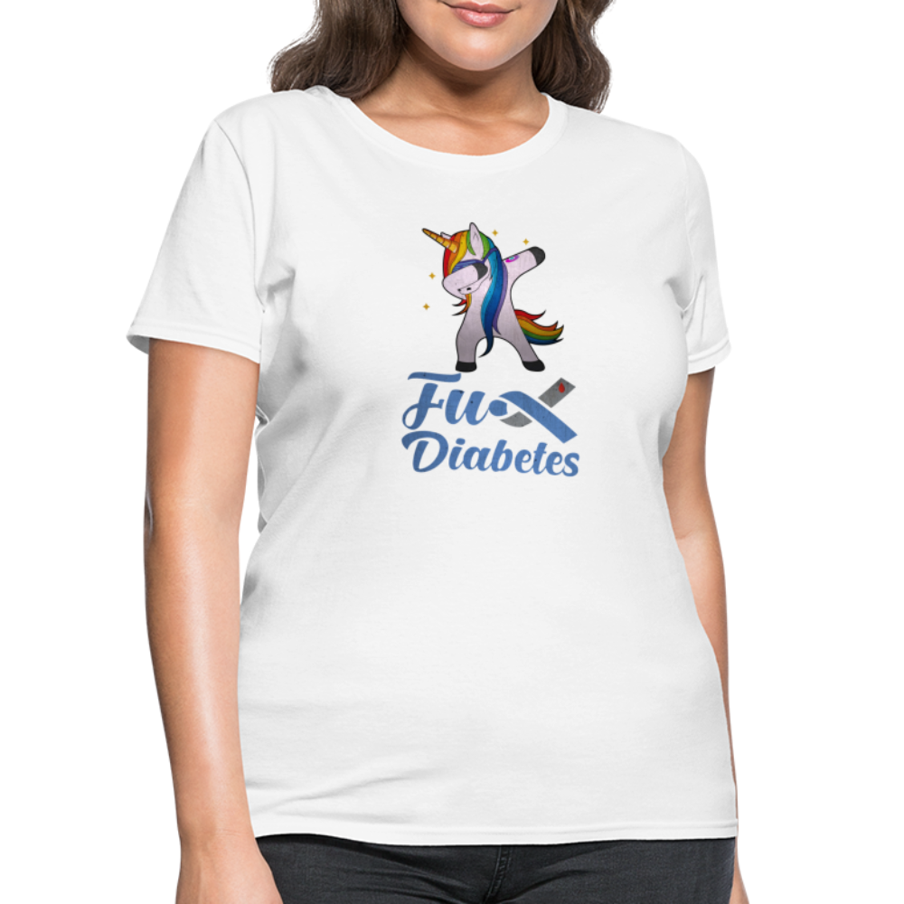 Ladies Fu** Diabetes Humor Premium Women's T-Shirt - white
