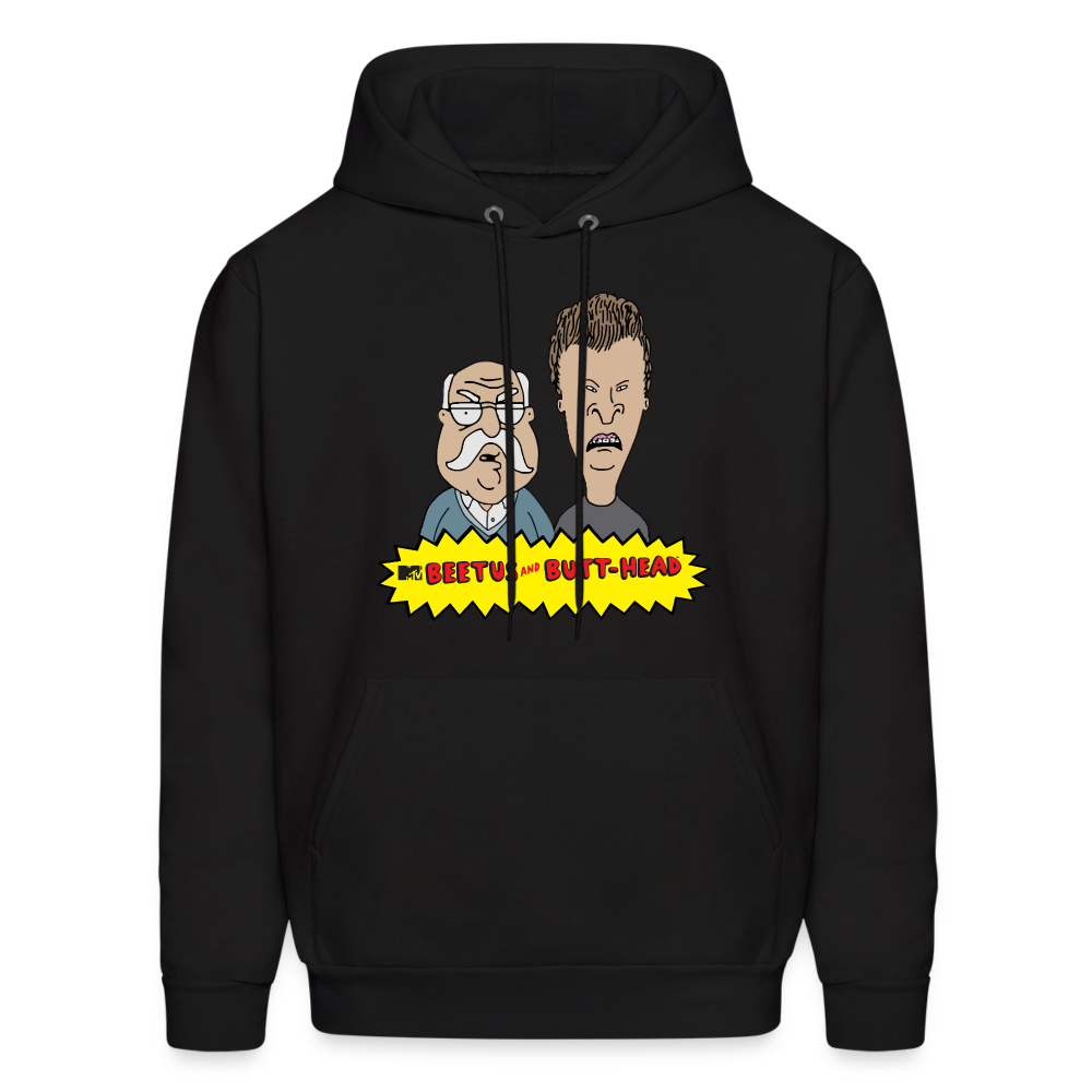 Beetus and Butthead Mashup Adult Unisex Comfort Hoodie - black