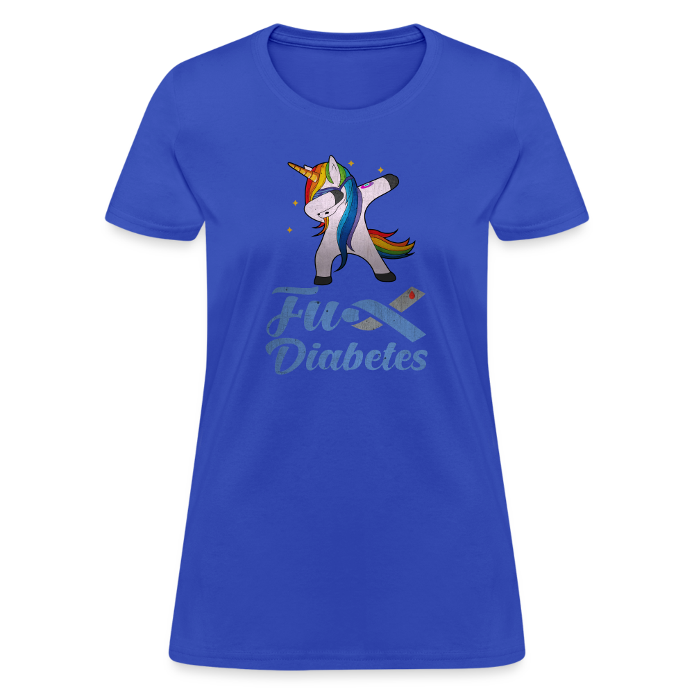 Ladies Fu** Diabetes Humor Premium Women's T-Shirt - royal blue