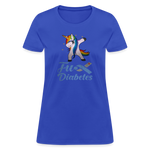 Ladies Fu** Diabetes Humor Premium Women's T-Shirt - royal blue