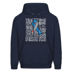 Diabetes Awareness Ribbon Unisex Softstyle Hoodie - navy