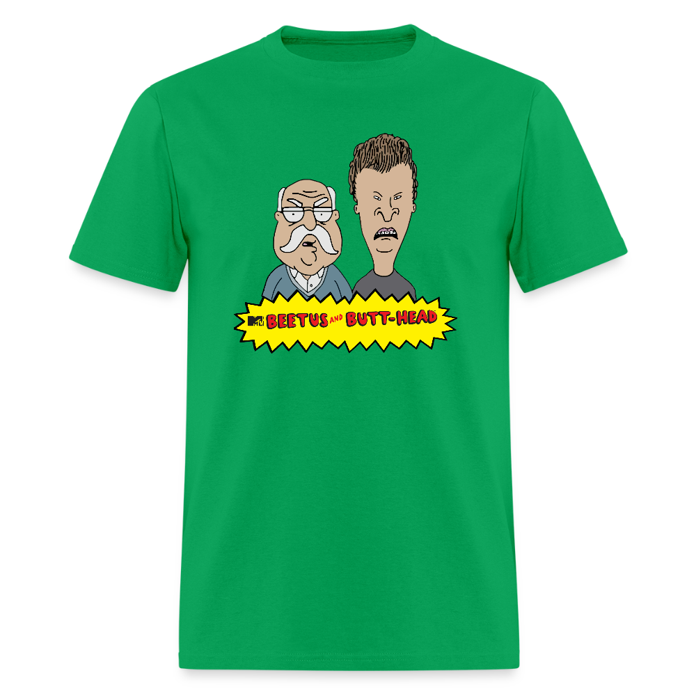 Beetus & Butthead Mashup Parody Diabetes Unisex Adult T-Shirt - bright green