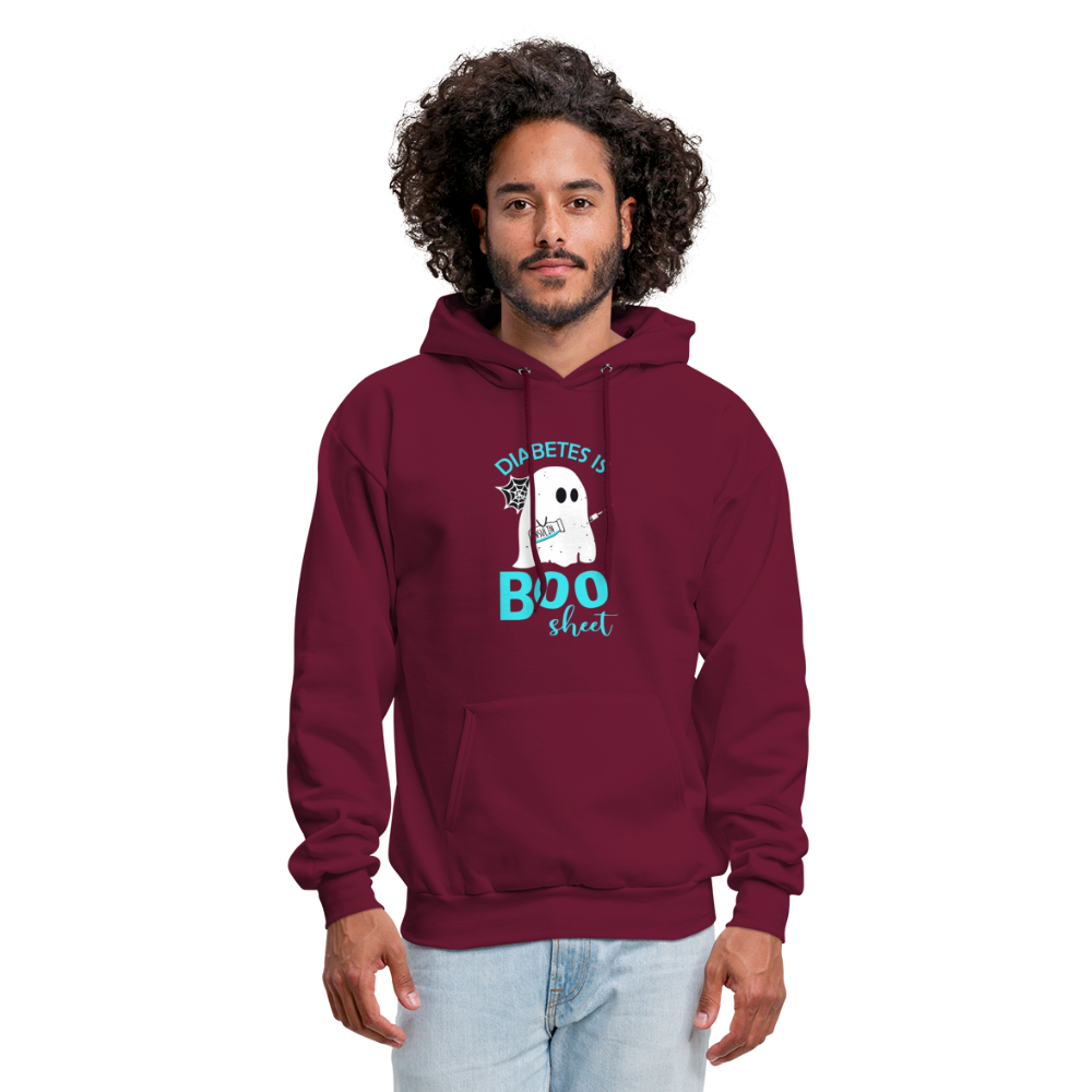 Diabetes Is Boo Sheet Humor Softstyle Unisex Hoodie - burgundy