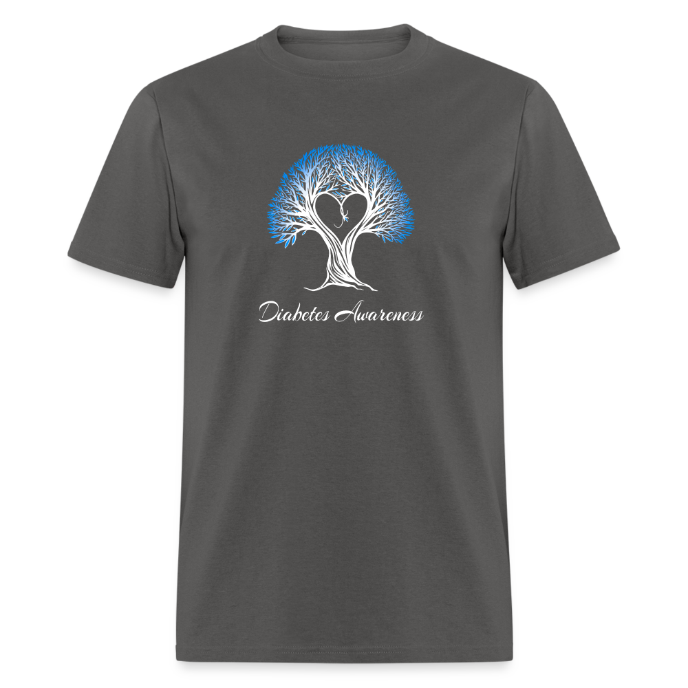 Diabetes Awareness Tree Of Love & Life Unisex T-Shirt - charcoal
