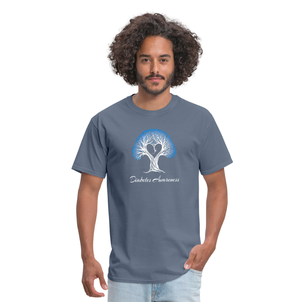 Diabetes Awareness Tree Of Love & Life Unisex T-Shirt - denim