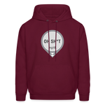 Dexcom Oh Sh*t Crash Alert Humor Humor Unisex Contrast Hoodie - burgundy