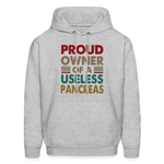 Proud Owner Of A Useless Pancreas Softstyle Unisex Hoodie - heather gray