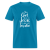 This Girl Runs On Jesus And Insulin Diabetes Awareness Unisex Classic T-Shirt - turquoise