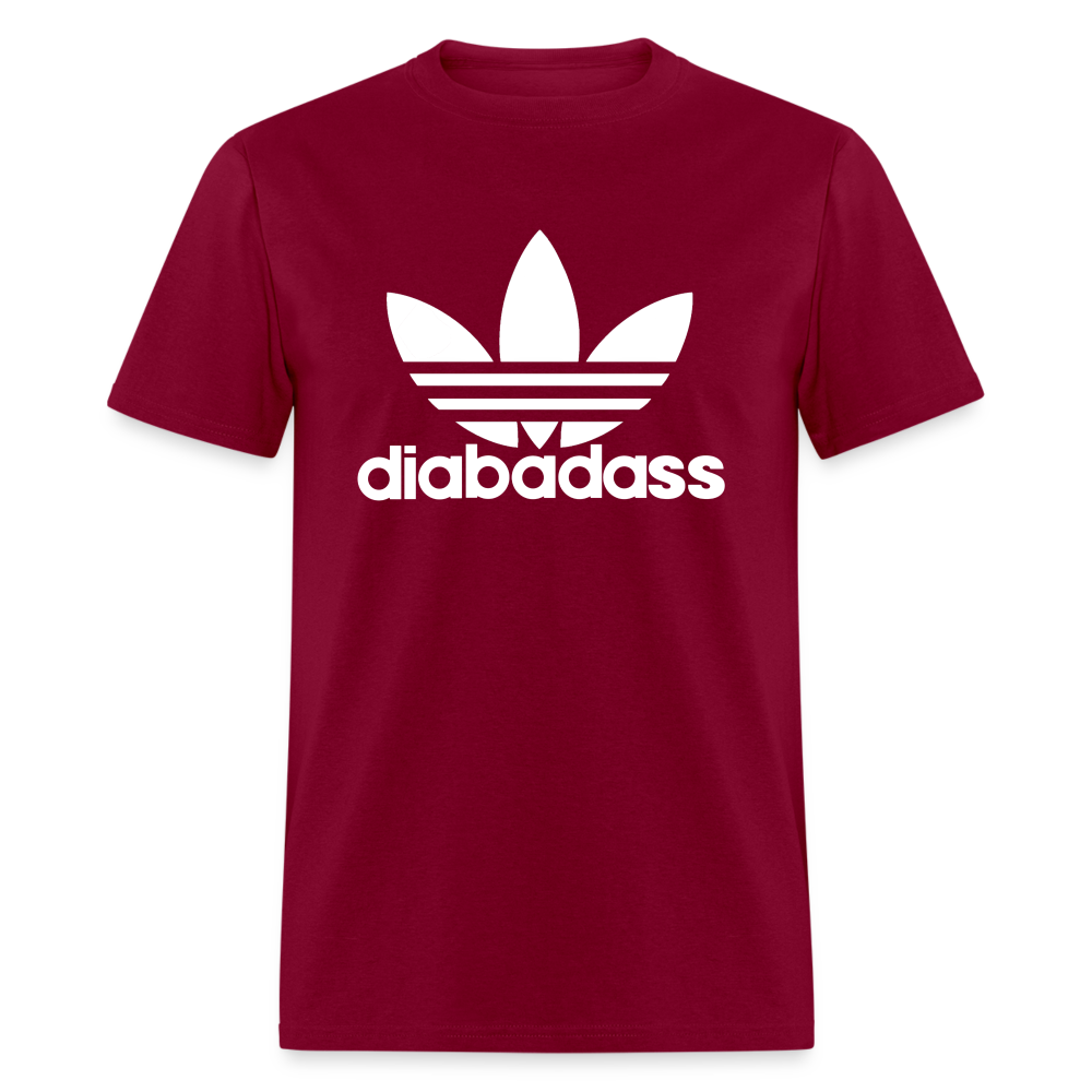 Diabadass 3 Leaf Diabetes Warrior Premium Unisex T-Shirt - burgundy