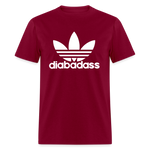 Diabadass 3 Leaf Diabetes Warrior Premium Unisex T-Shirt - burgundy