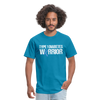 Type 1 Diabetes Warrior Blue Ribbon Pride T-Shirt - turquoise