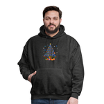 Diabetes Awareness Blue Ribbon Holiday Christmas Tree Sweater - charcoal grey