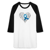 Diabetes Awareness Needs Love Unisex Premium Raglan T-Shirt - white/black