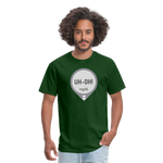 UH-OH! Dexcom Lows Alert Humor Adult Unisex T-Shirt - forest green