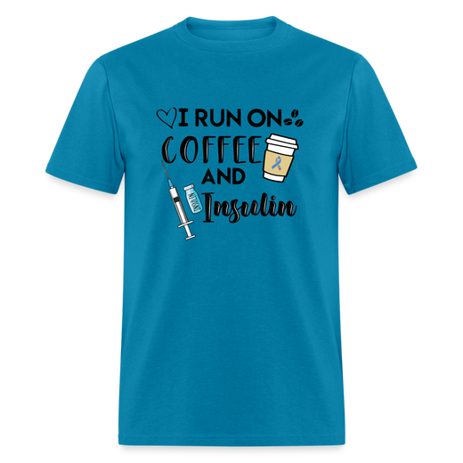 I Run On Coffee & Insulin Adult Unisex Softstyle T-Shirt