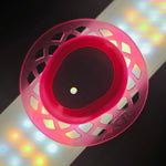 Pink Infiniflex CGM sensor cover guard with decorative cutout design