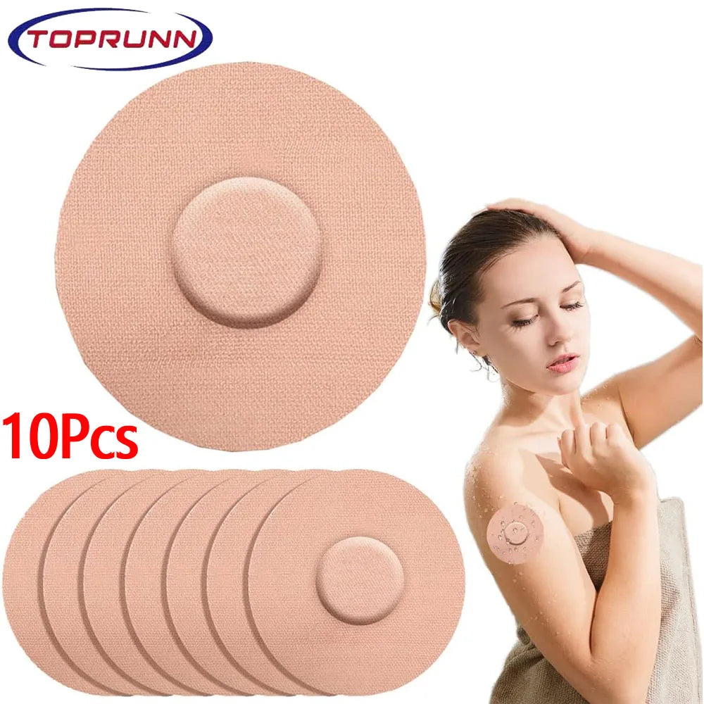10PC Libre 1/2/3/Pro Sensor Covers Waterproof Non-Fraying Extreme CGM Tape Continuous Glucose Monitor Patch
