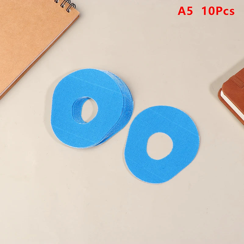 10Pcs Waterproof Adhesive Patches CGM Sensor Patch Glucose Meter Sensor Fixing Sticker Long Lasting Blood Glucose Monitoring