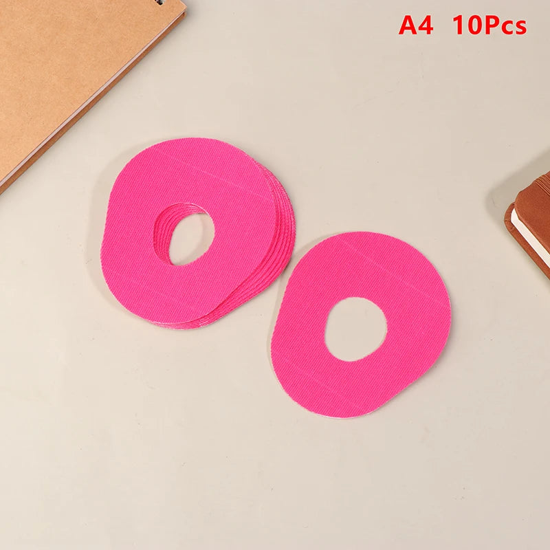 10Pcs Waterproof Adhesive Patches CGM Sensor Patch Glucose Meter Sensor Fixing Sticker Long Lasting Blood Glucose Monitoring