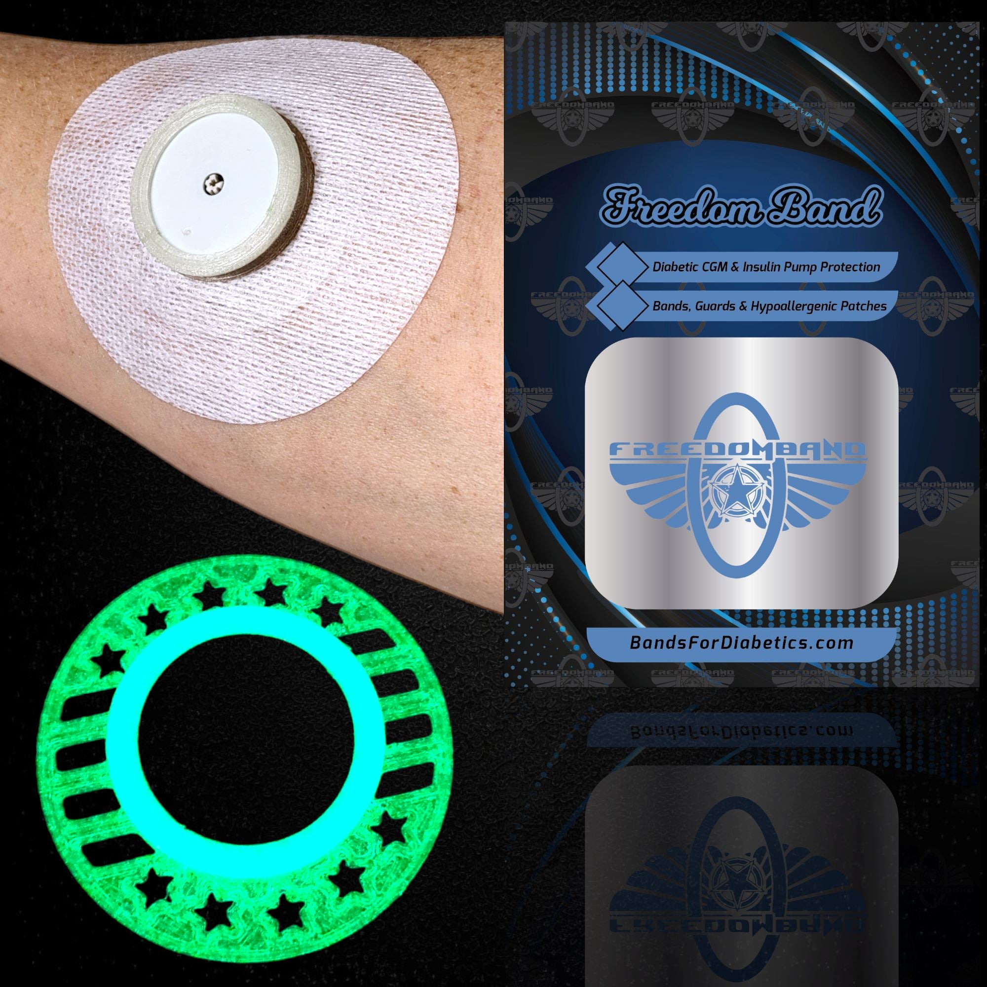 Freestyle Libre 2 & 14 Day : Infiniflex Shell Back Series™ Adhesive Patch Armband Protection