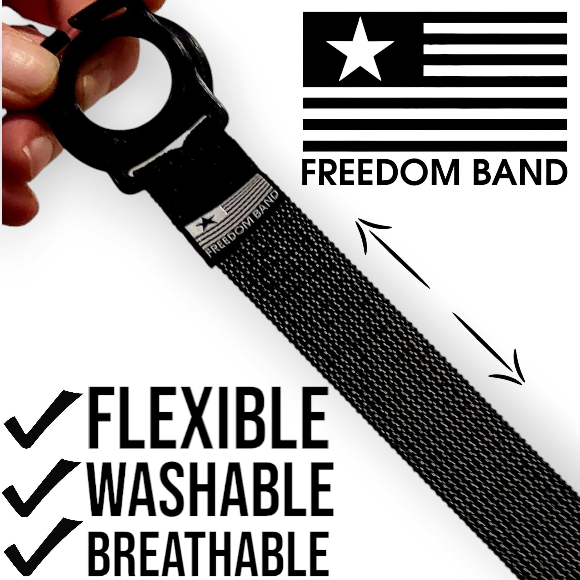 Dexcom G6 6-26" Sensor & Transmitter Cover : Arm & Legs 1" Inch Series : Velcro® Band Starter Kit Freedom Band Freedom Band 